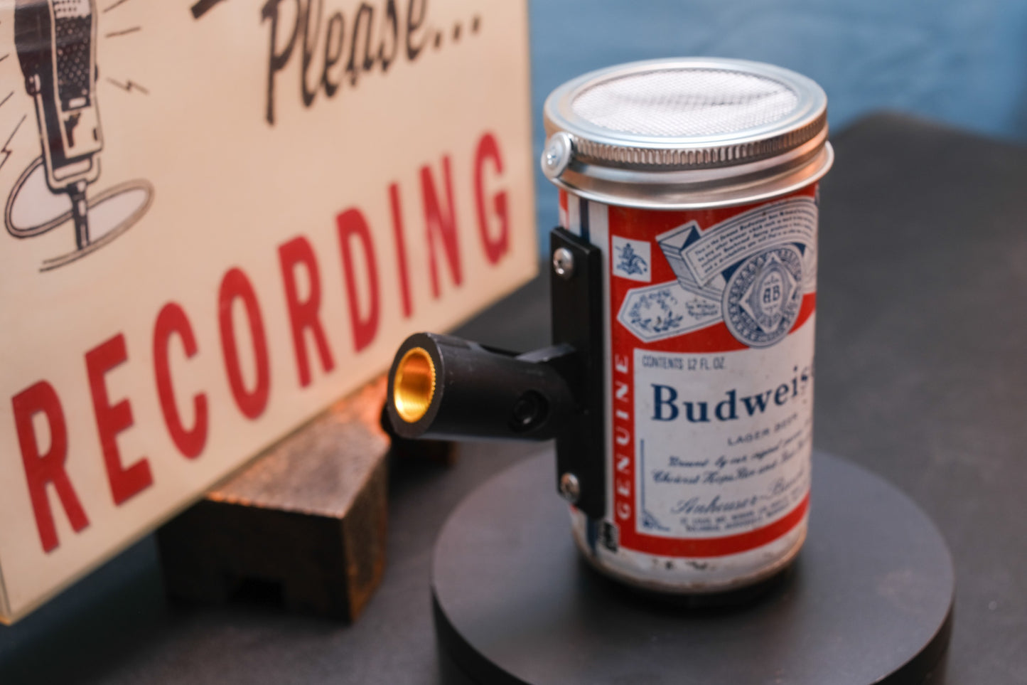 Lo Fi Beer Can Microphone - Classic Budweiser