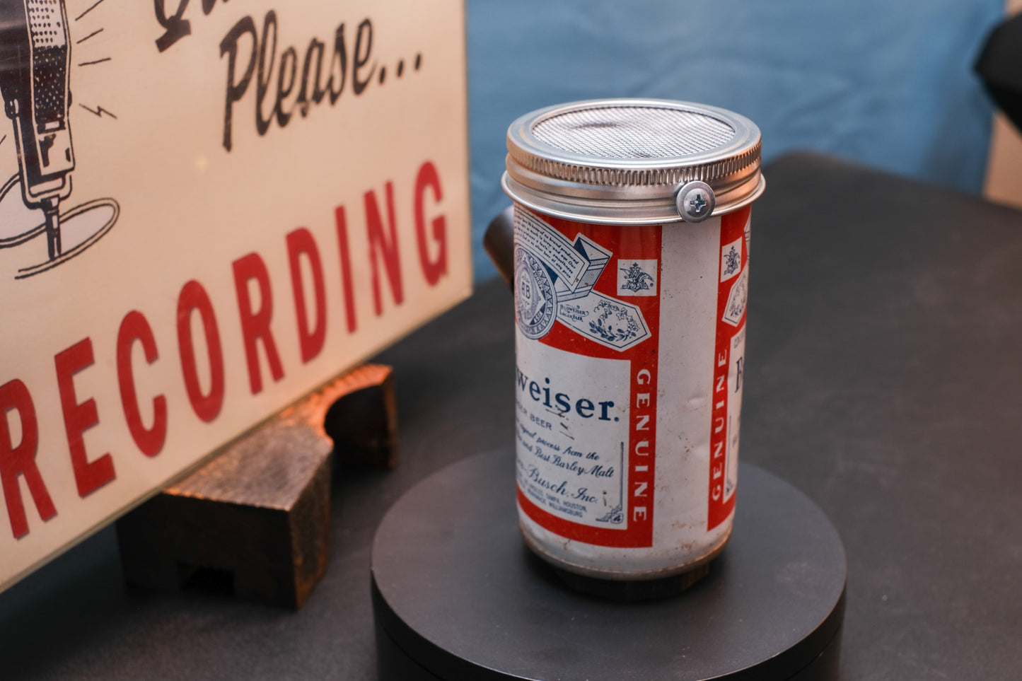 Lo Fi Beer Can Microphone - Classic Budweiser