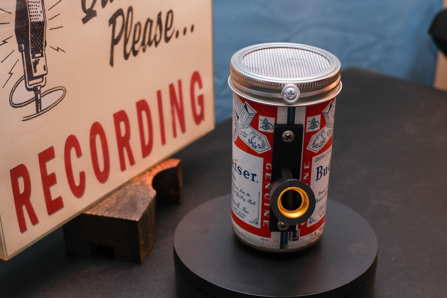 Lo Fi Beer Can Microphone - Classic Budweiser