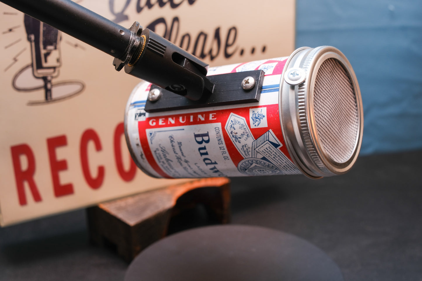 Lo Fi Beer Can Microphone - Classic Budweiser