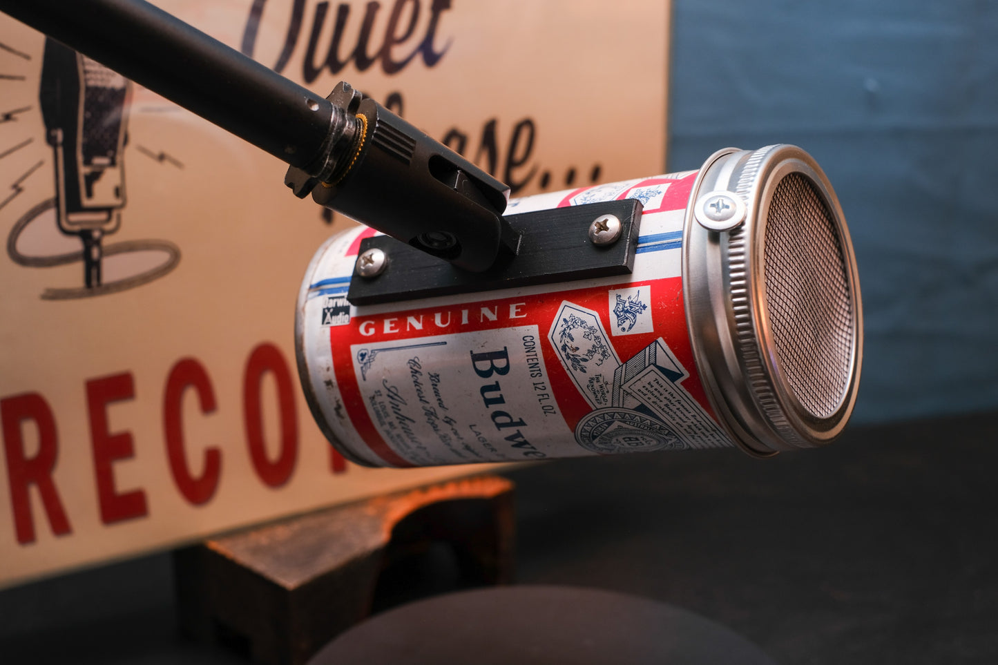 Lo Fi Beer Can Microphone - Classic Budweiser