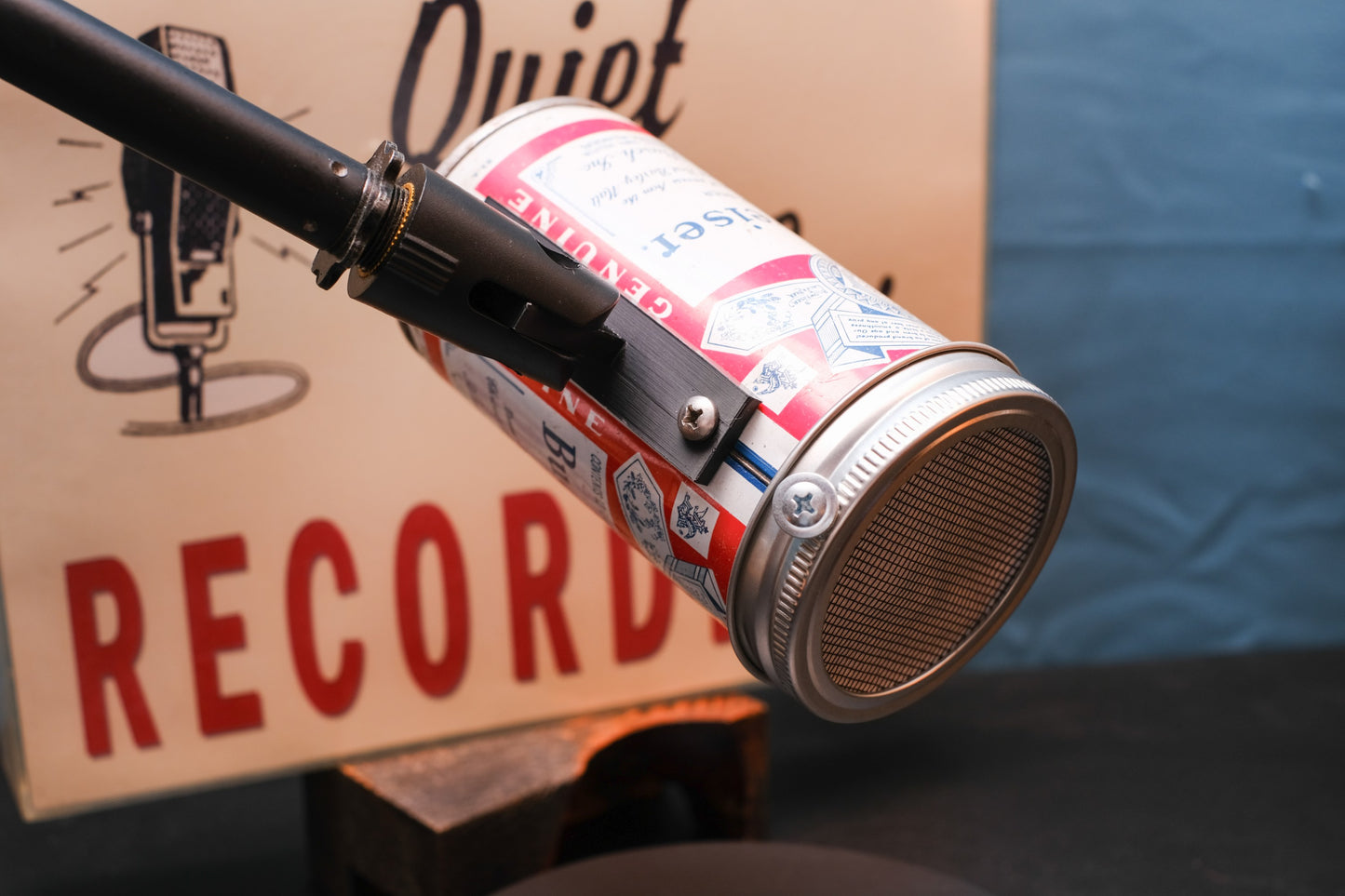 Lo Fi Beer Can Microphone - Classic Budweiser