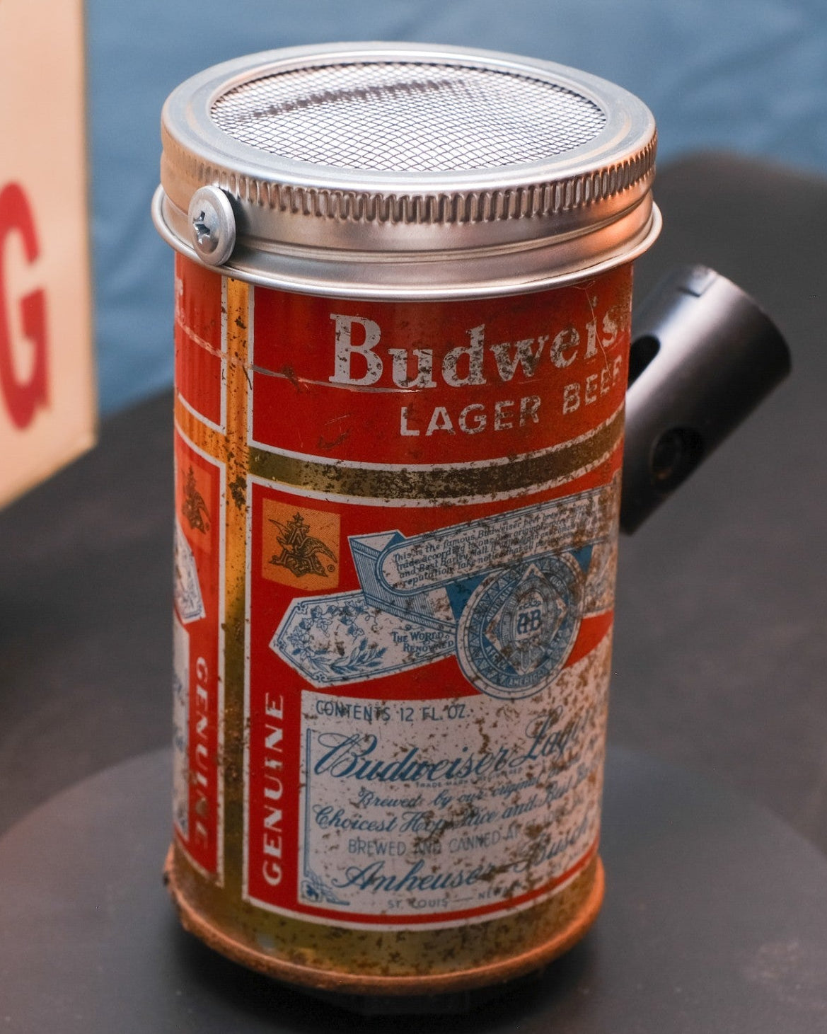 Lo Fi Beer Can Microphone - Classic Gold Budweiser