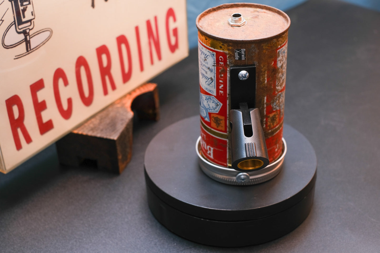 Lo Fi Beer Can Microphone - Classic Gold Budweiser