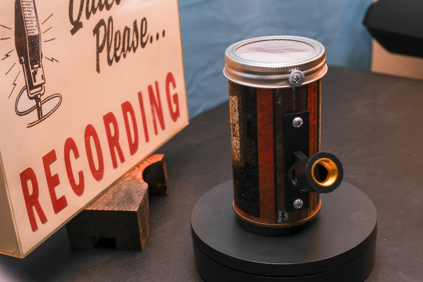 Lo Fi Beer Can Microphone - Vintage Miller High Life Moon Witch