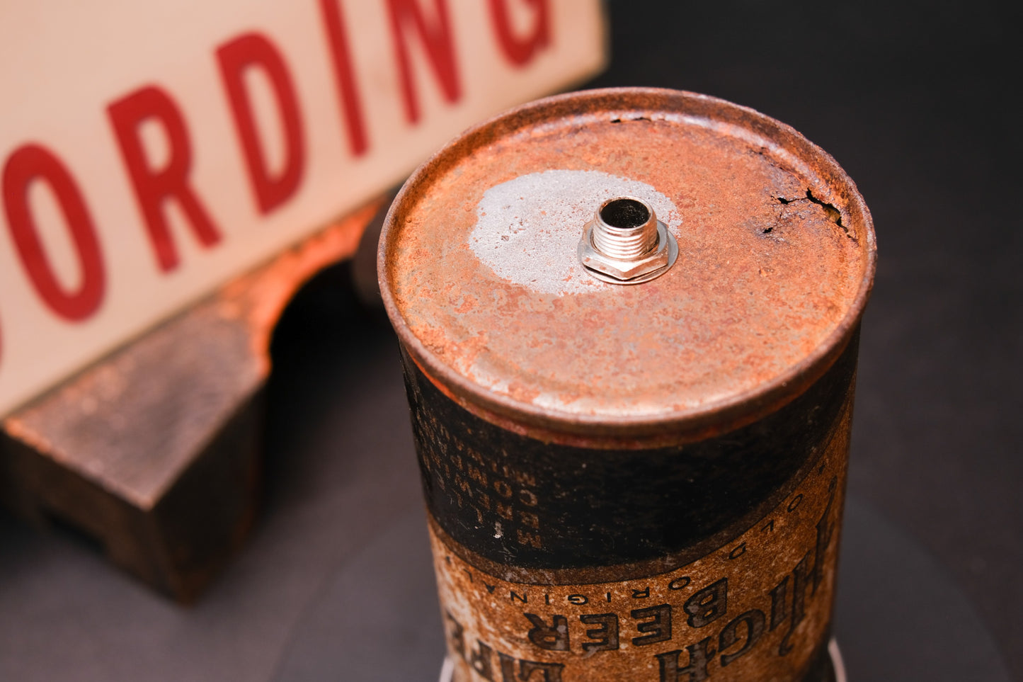 Lo Fi Beer Can Microphone - Vintage Miller High Life Moon Witch