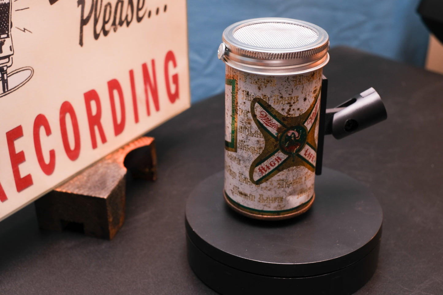 Lo Fi Beer Can Microphone - Vintage Miller High Life