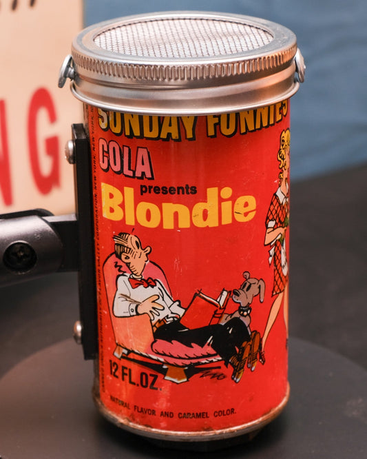 Lo Fi Soda Can Microphone - 1960s Comic Can Blondie