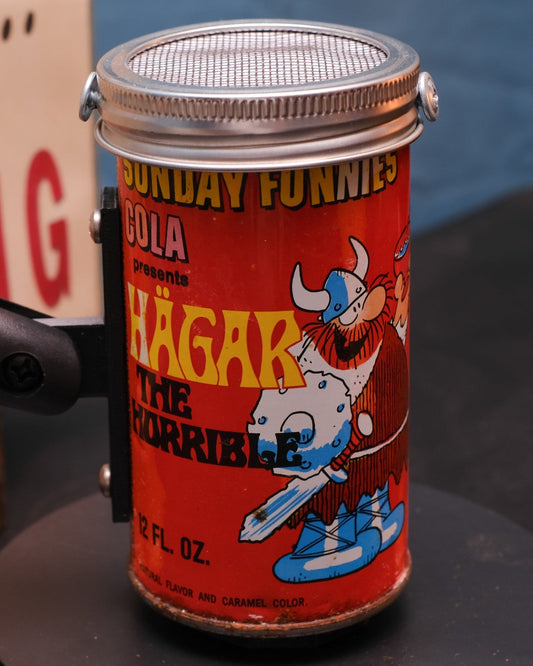 Lo Fi Soda Can Microphone - 1960s Comic Can Hagar