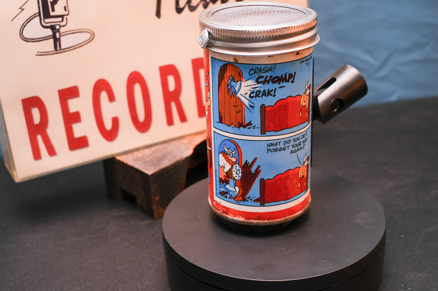 Lo Fi Soda Can Microphone - 1960s Comic Can Hagar