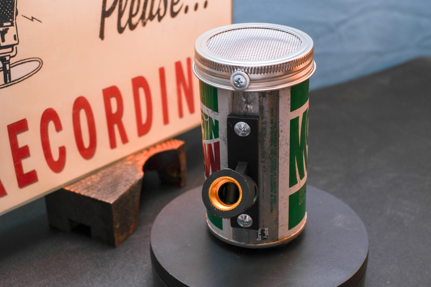 Lo Fi Soda Can Microphone - 1960s Yahoo Mountain Dew