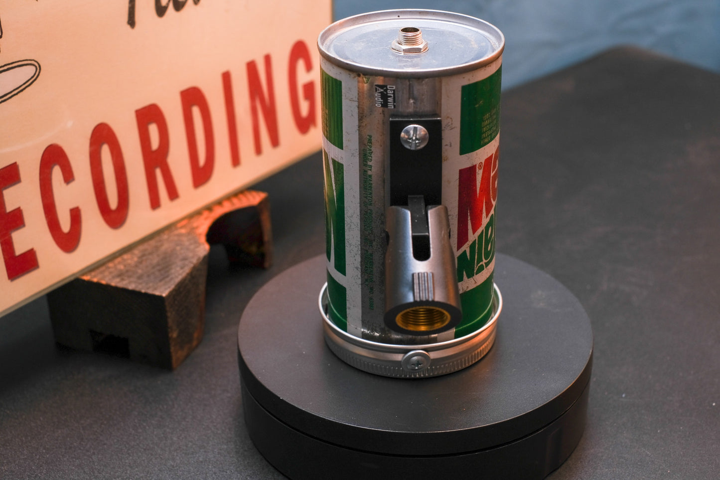 Lo Fi Soda Can Microphone - 1960s Yahoo Mountain Dew