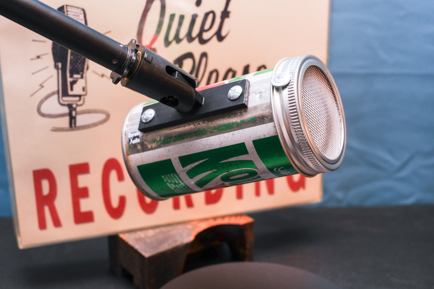Lo Fi Soda Can Microphone - 1960s Yahoo Mountain Dew