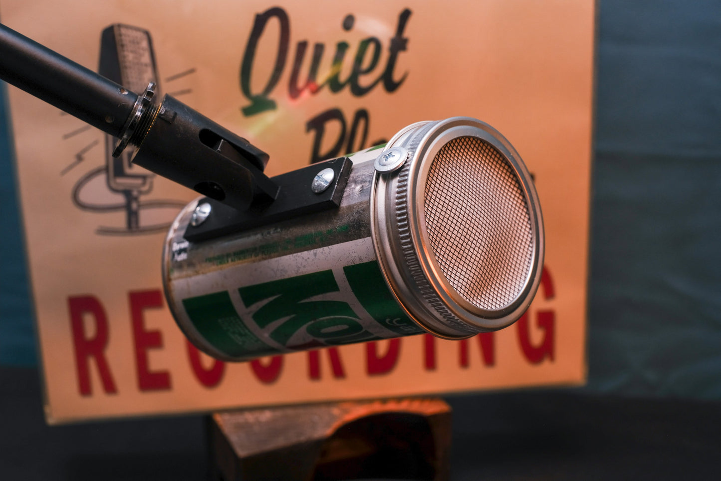 Lo Fi Soda Can Microphone - 1960s Yahoo Mountain Dew