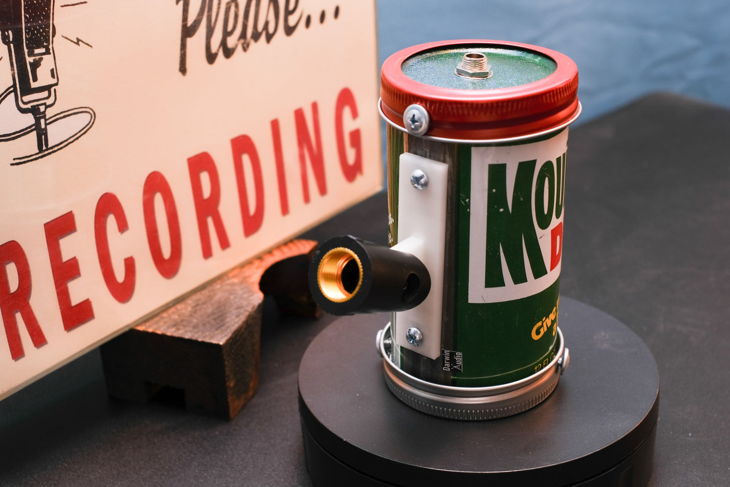 Lo Fi Soda Can Microphone - 1970s Rare T-Shirt Giveaway Mountain Dew