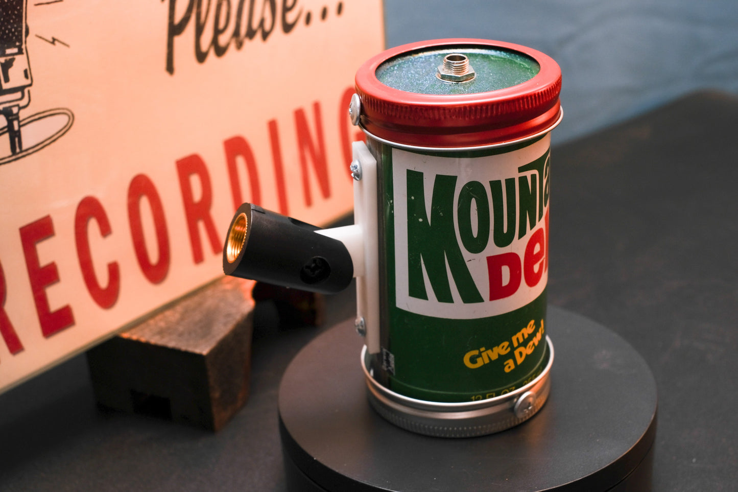 Lo Fi Soda Can Microphone - 1970s Rare T-Shirt Giveaway Mountain Dew