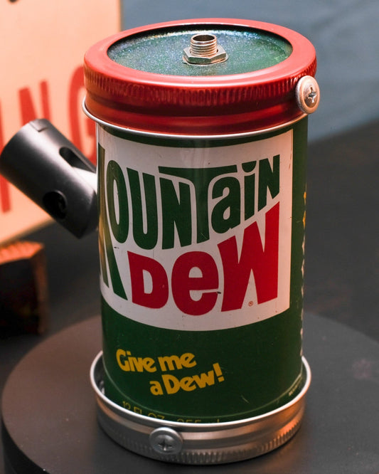 Lo Fi Soda Can Microphone - 1970s Rare T-Shirt Giveaway Mountain Dew