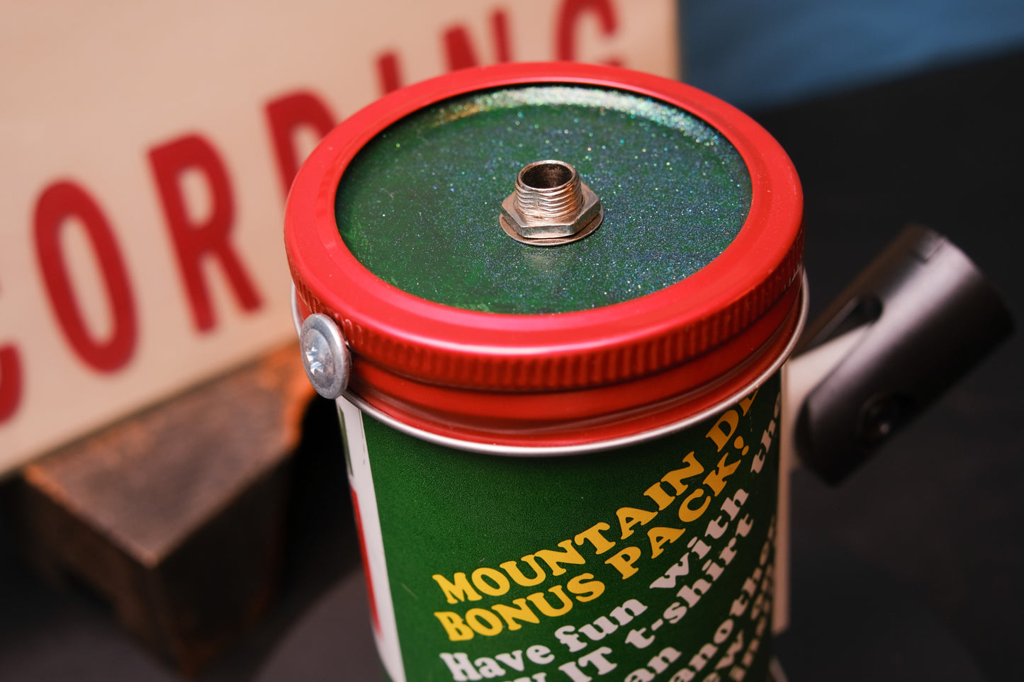 Lo Fi Soda Can Microphone - 1970s Rare T-Shirt Giveaway Mountain Dew