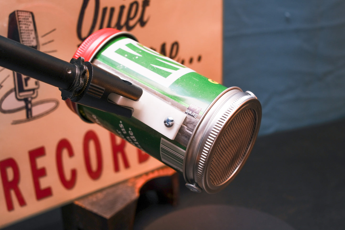 Lo Fi Soda Can Microphone - 1970s Rare T-Shirt Giveaway Mountain Dew