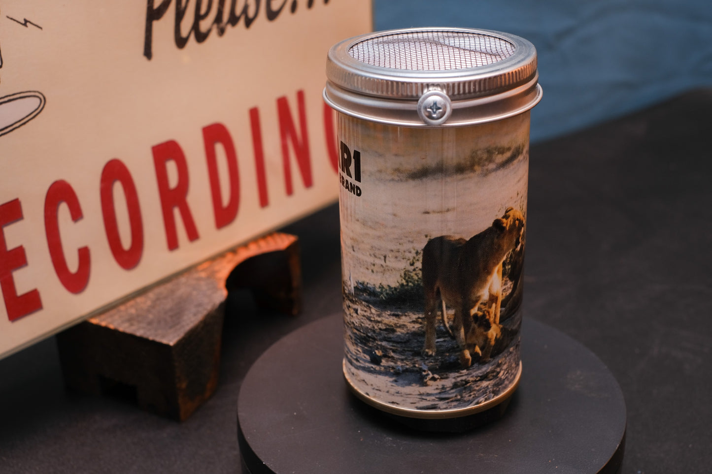 Lo Fi Beer Can Microphone - Safari Lions