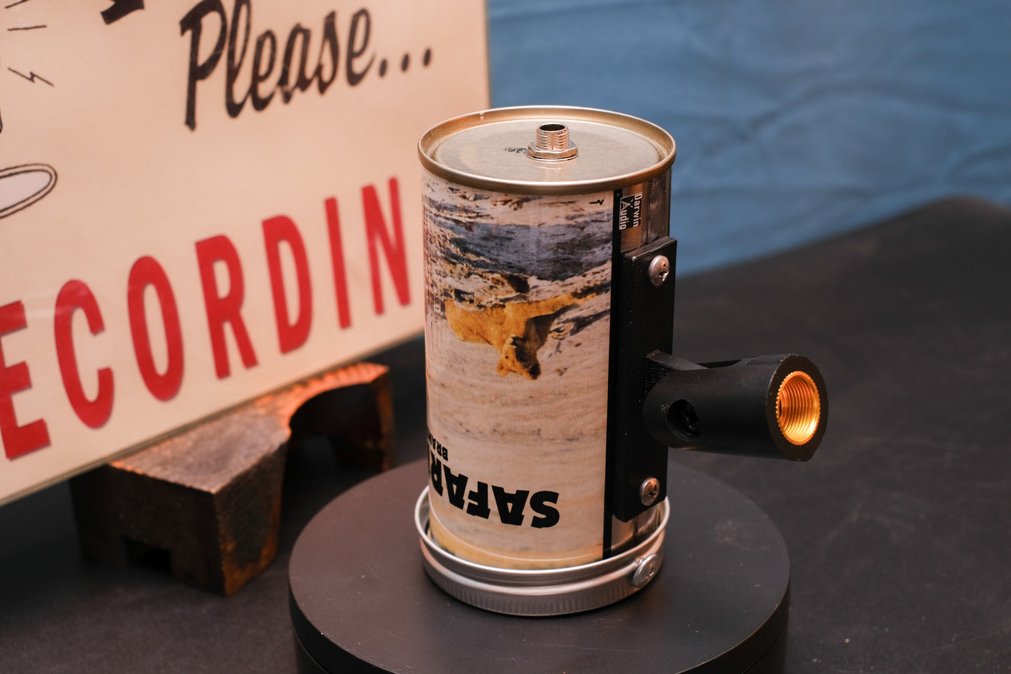 Lo Fi Beer Can Microphone - Safari Lions