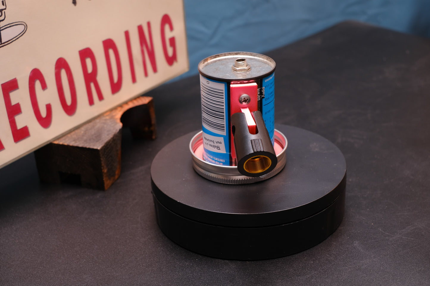 Lo Fi Can Microphone - 1970s Apple Peach Gerber Baby Juice