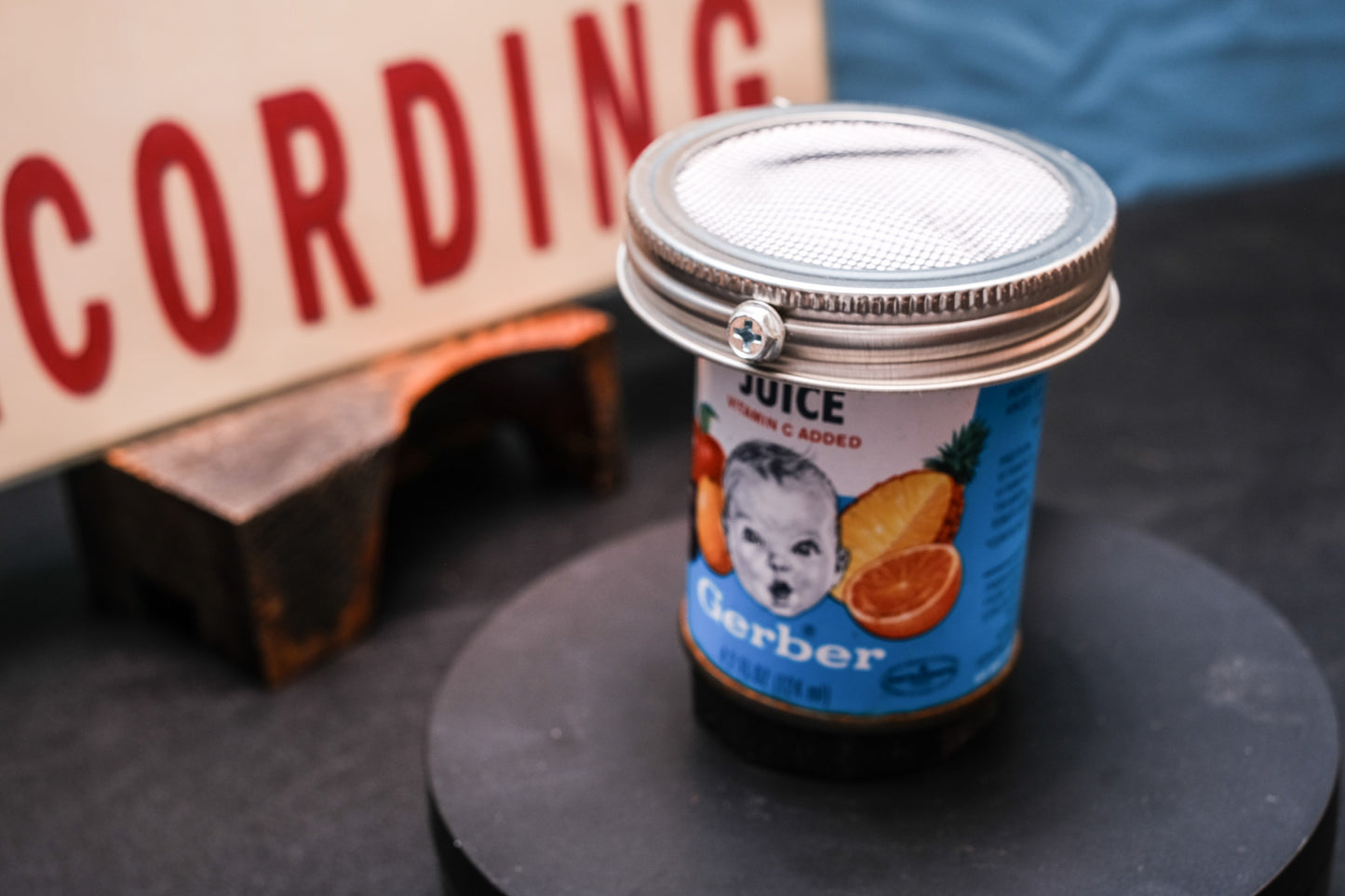 Lo Fi Can Microphone - 1970s Mixed Fruit Gerber Baby Juice