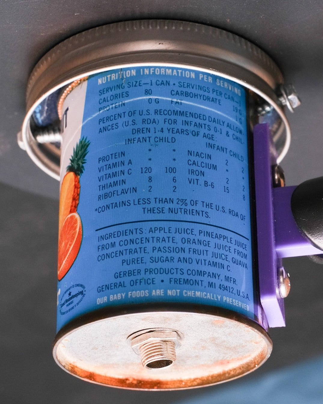 Lo Fi Can Microphone - 1970s Mixed Fruit Gerber Baby Juice