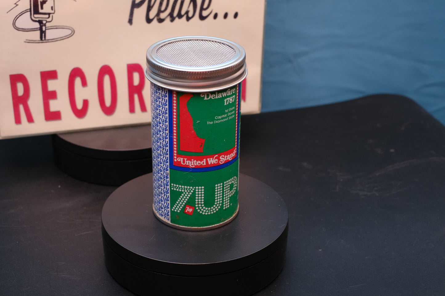 Lo Fi Soda Can Microphone - 1976 7up Delaware