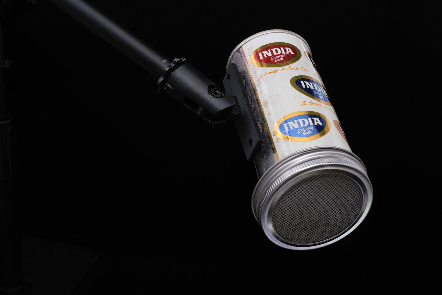 Lo Fi Beer Can Microphone - Puerto Rico India Beer