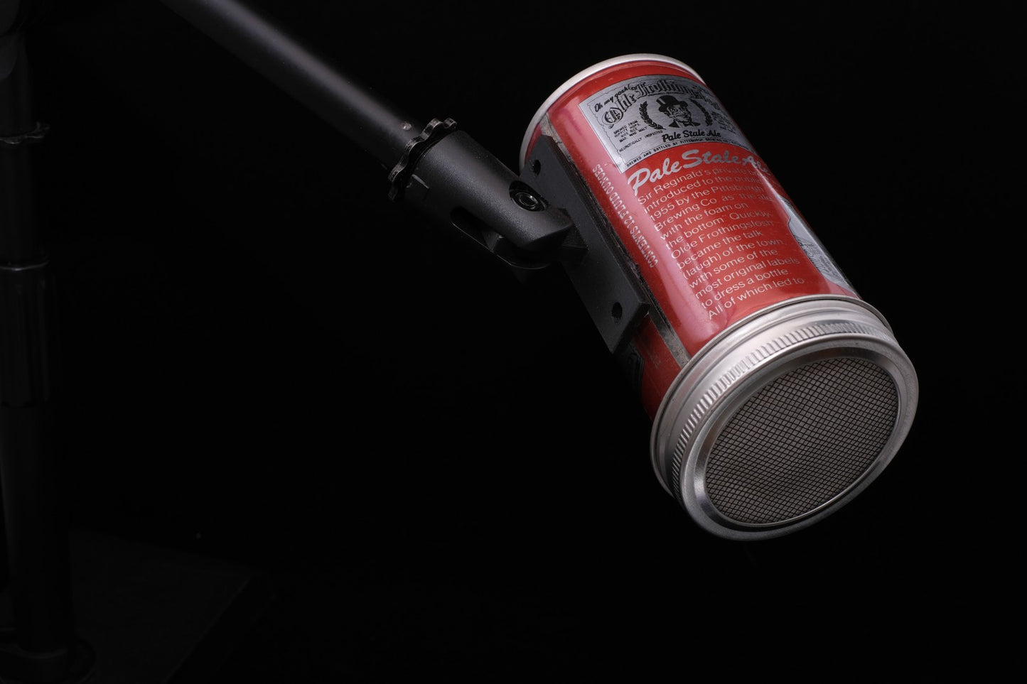 Lo Fi Beer Can Microphone - Red Olde Frothingslosh