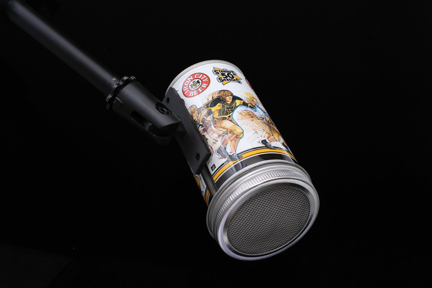 Lo Fi Beer Can Microphone - Pittsburgh Steelers 50 Years