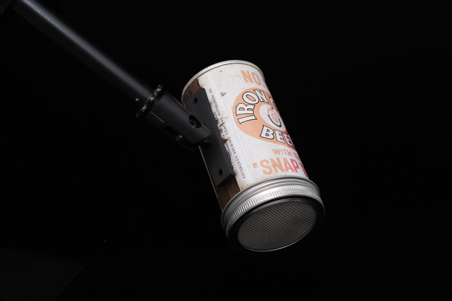 Lo Fi Beer Can Microphone - Snap Top Iron City