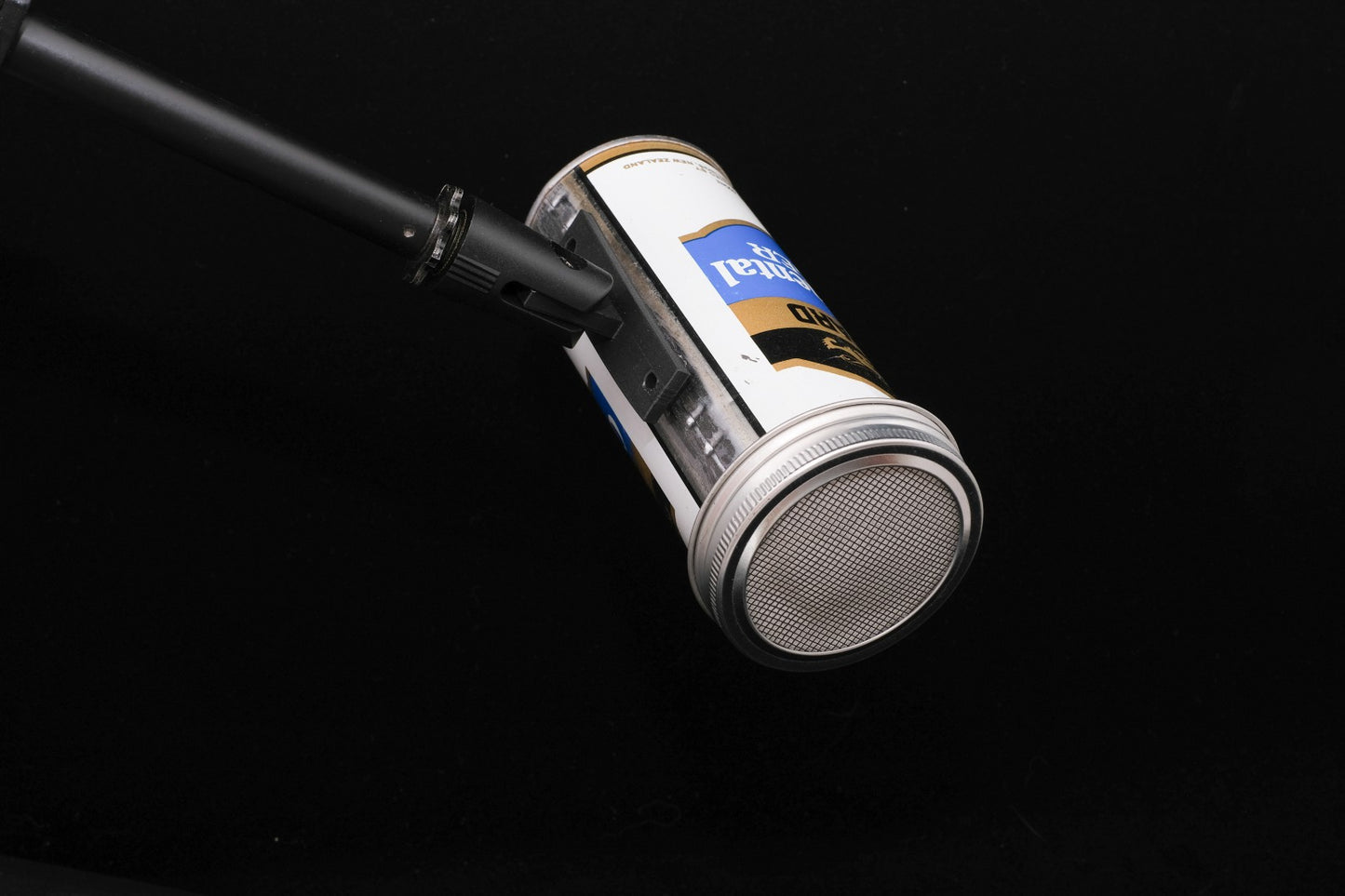 Lo Fi Beer Can Microphone - Leopard Continental Tallboy