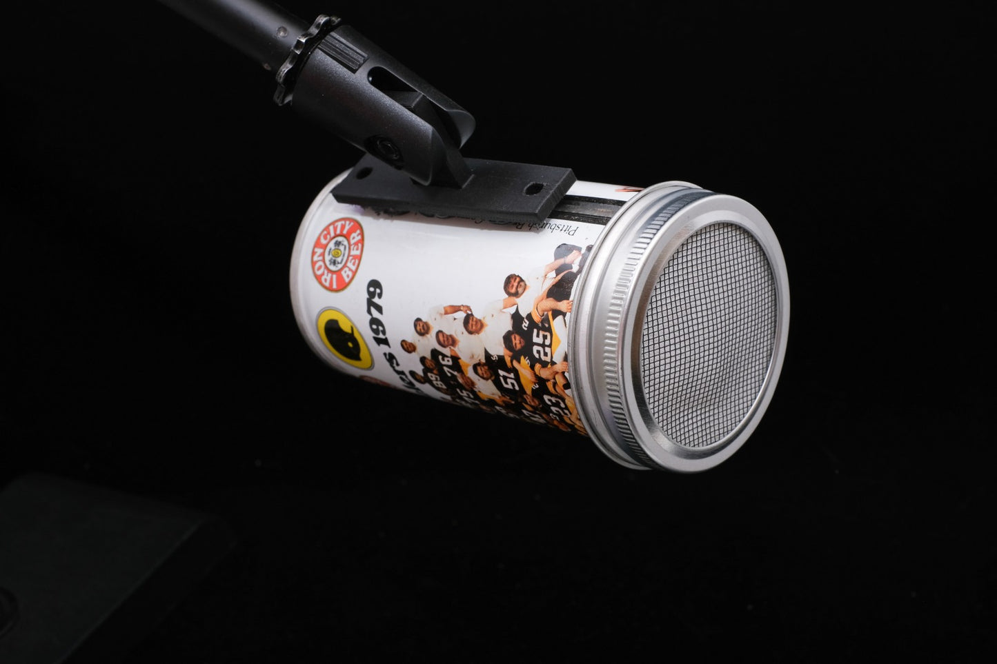 Lo Fi Beer Can Microphone - 1979 Pittsburgh Super Steelers