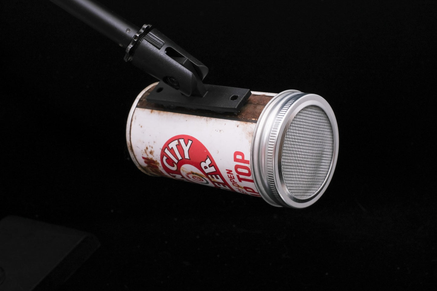 Lo Fi Beer Can Microphone - Snap Top Iron City