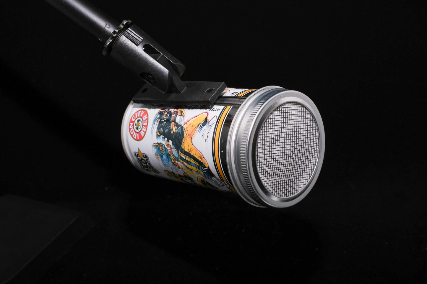 Lo Fi Beer Can Microphone - Pittsburgh Steelers 50 Years