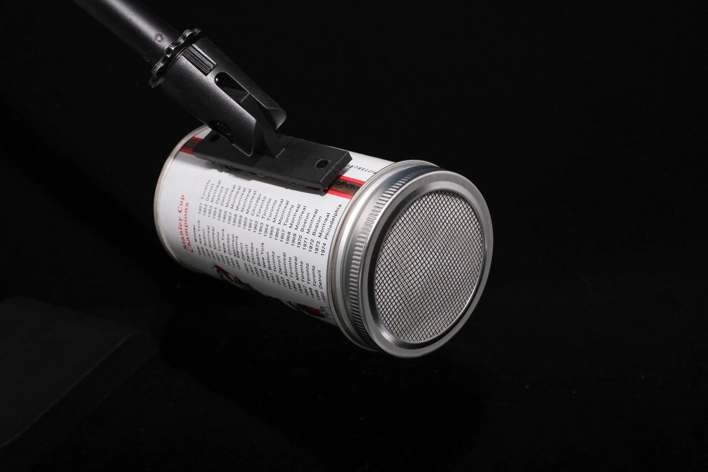 Lo Fi Beer Can Microphone - Hockey 1974 NHL Champions