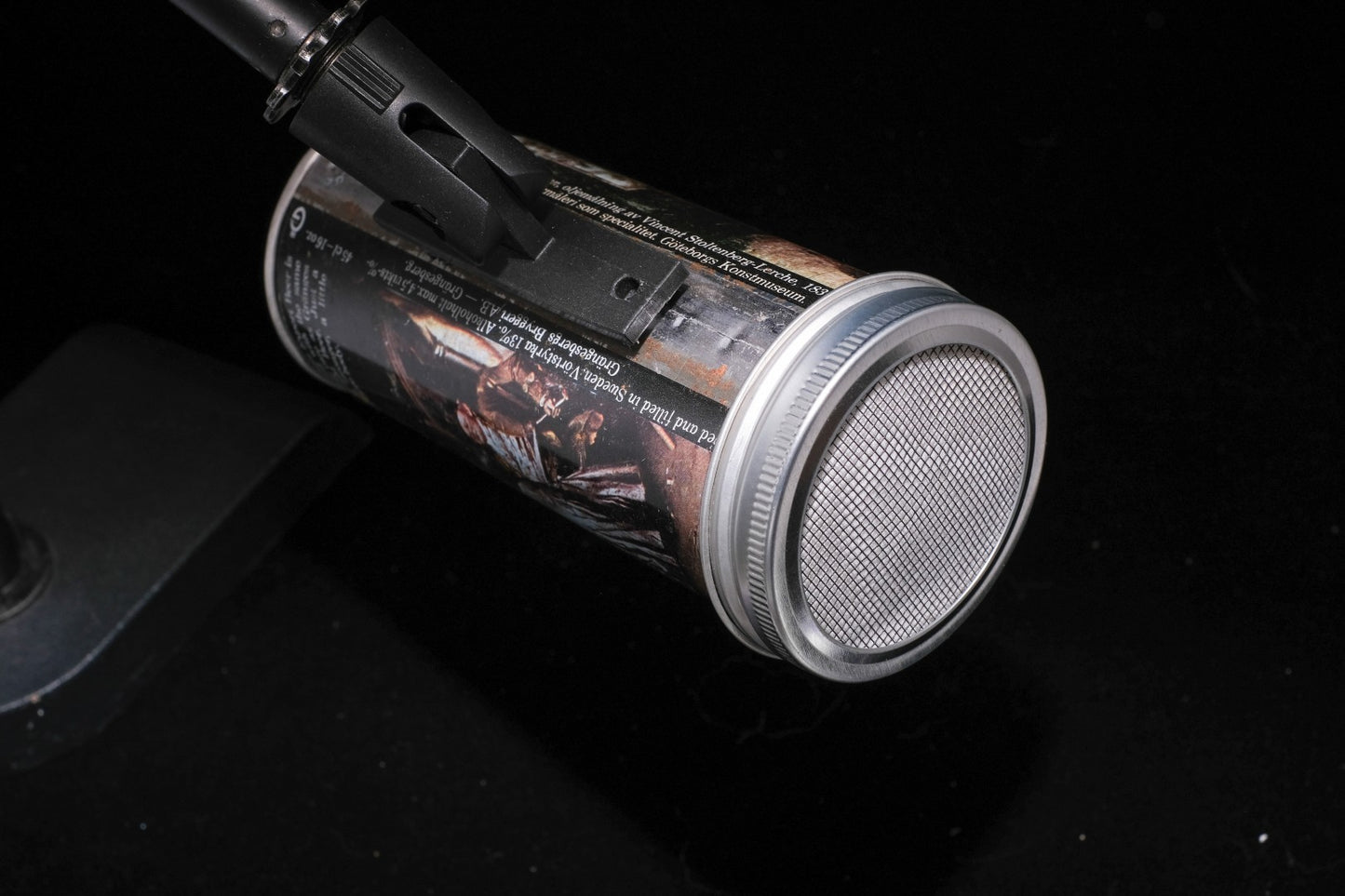 Lo Fi Beer Can Microphone - Sweden Gränges Reading Den