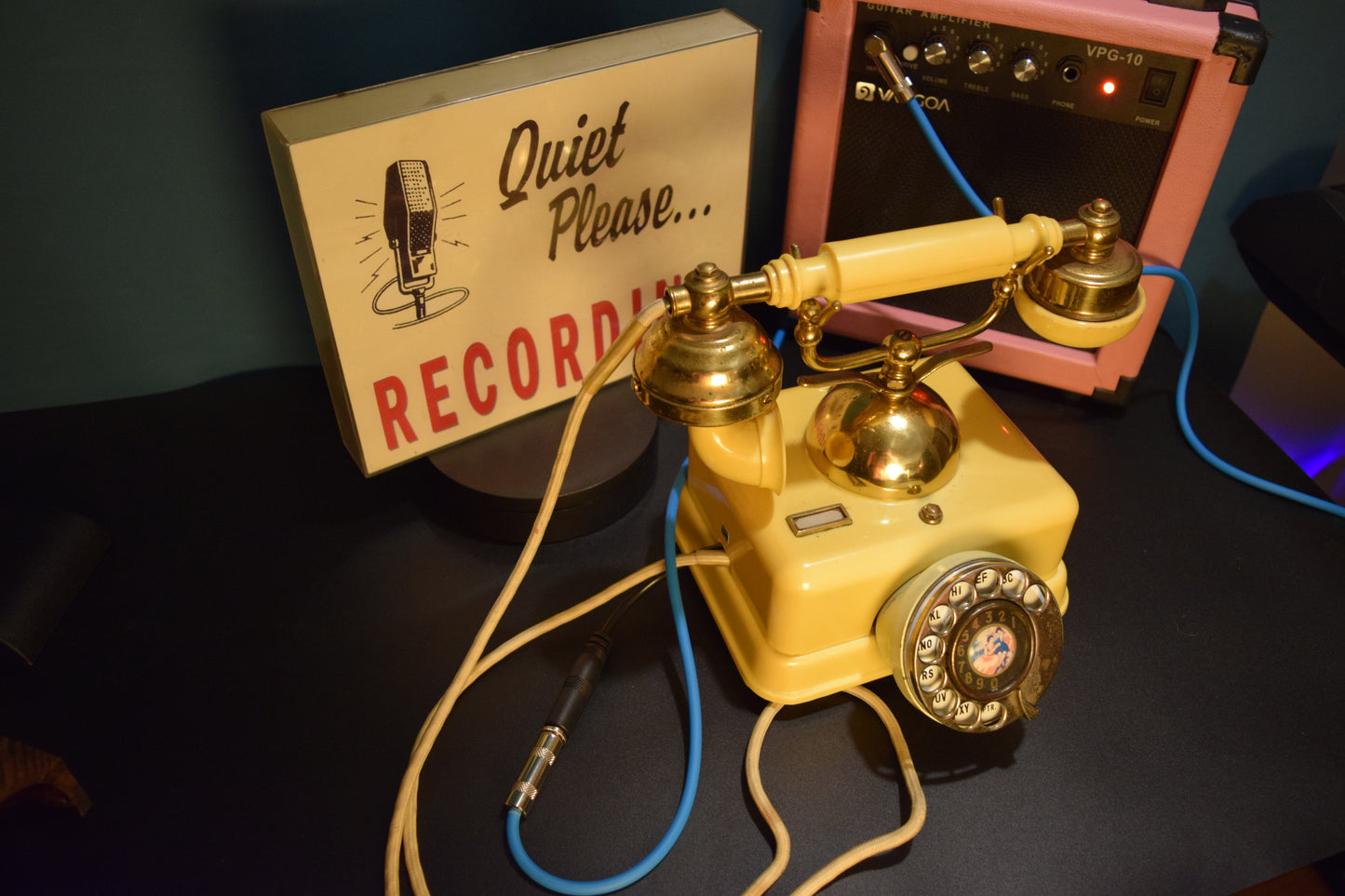 Telephone Microphone - 1980s French Style Made in Singapore