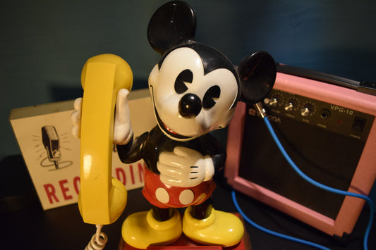 Telephone Microphone 1976 Mickey Mouse Rotary Dial