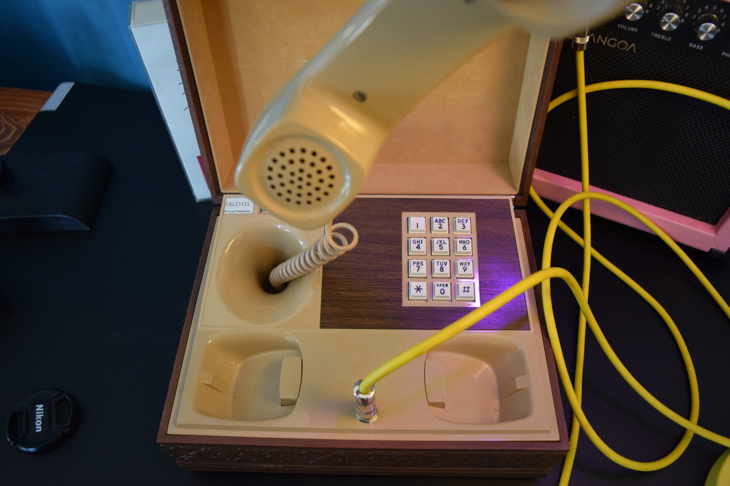 Telephone Microphone - 1980s Decotel Hideaway Phone