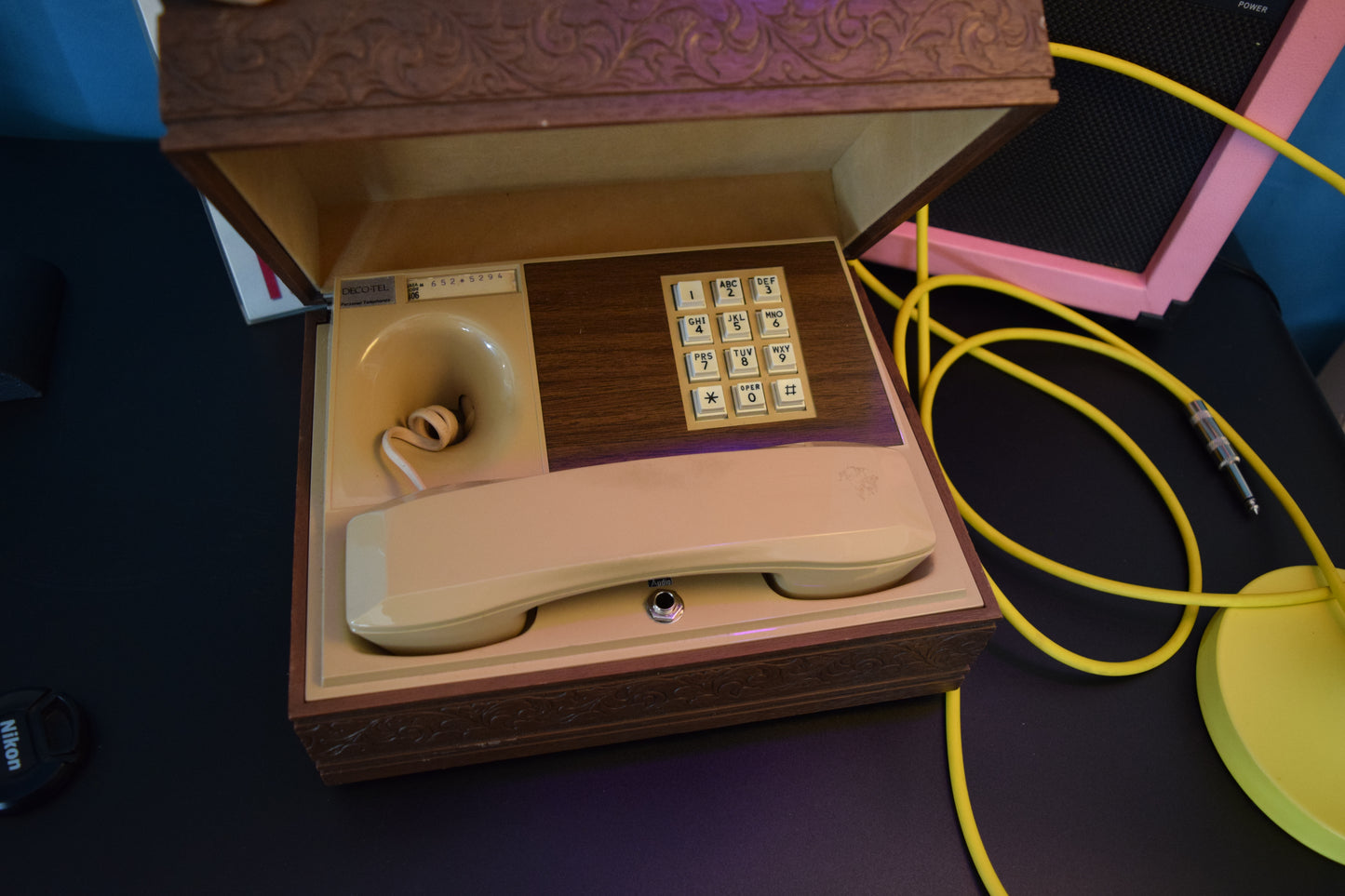 Telephone Microphone - 1980s Decotel Hideaway Phone