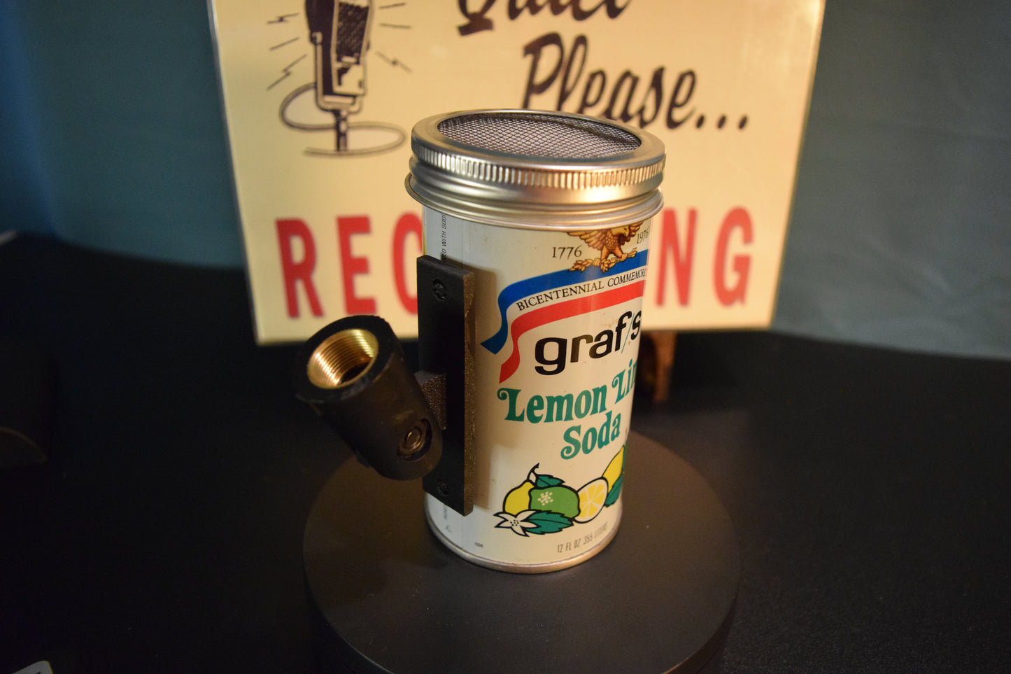 Lo Fi Soda Can Microphone - Graf's Lemon Lime, George Washington Carver