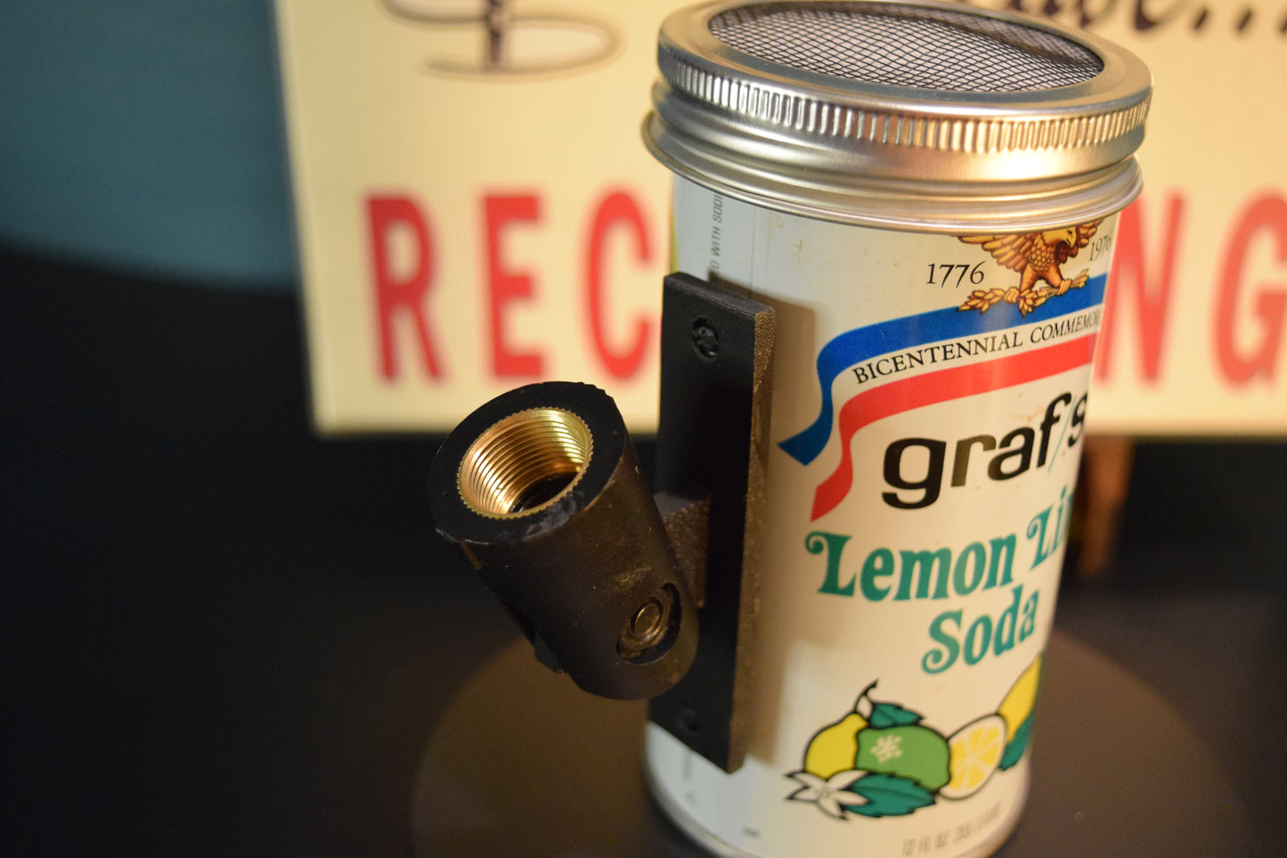 Lo Fi Soda Can Microphone - Graf's Lemon Lime, George Washington Carver