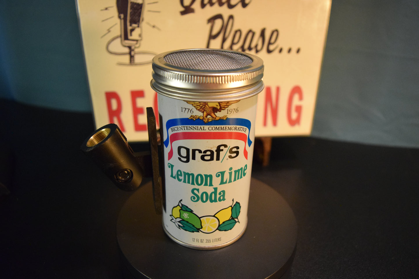 Lo Fi Soda Can Microphone - Graf's Lemon Lime, George Washington Carver