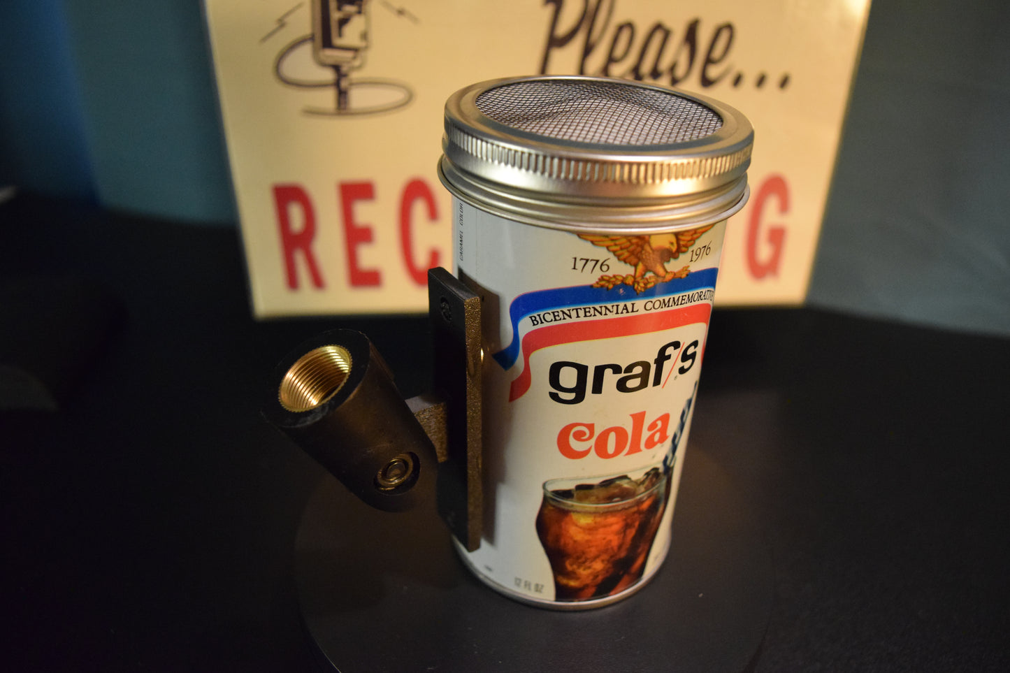 Lo Fi Soda Can Microphone - Graf's Cola, Wright Brothers