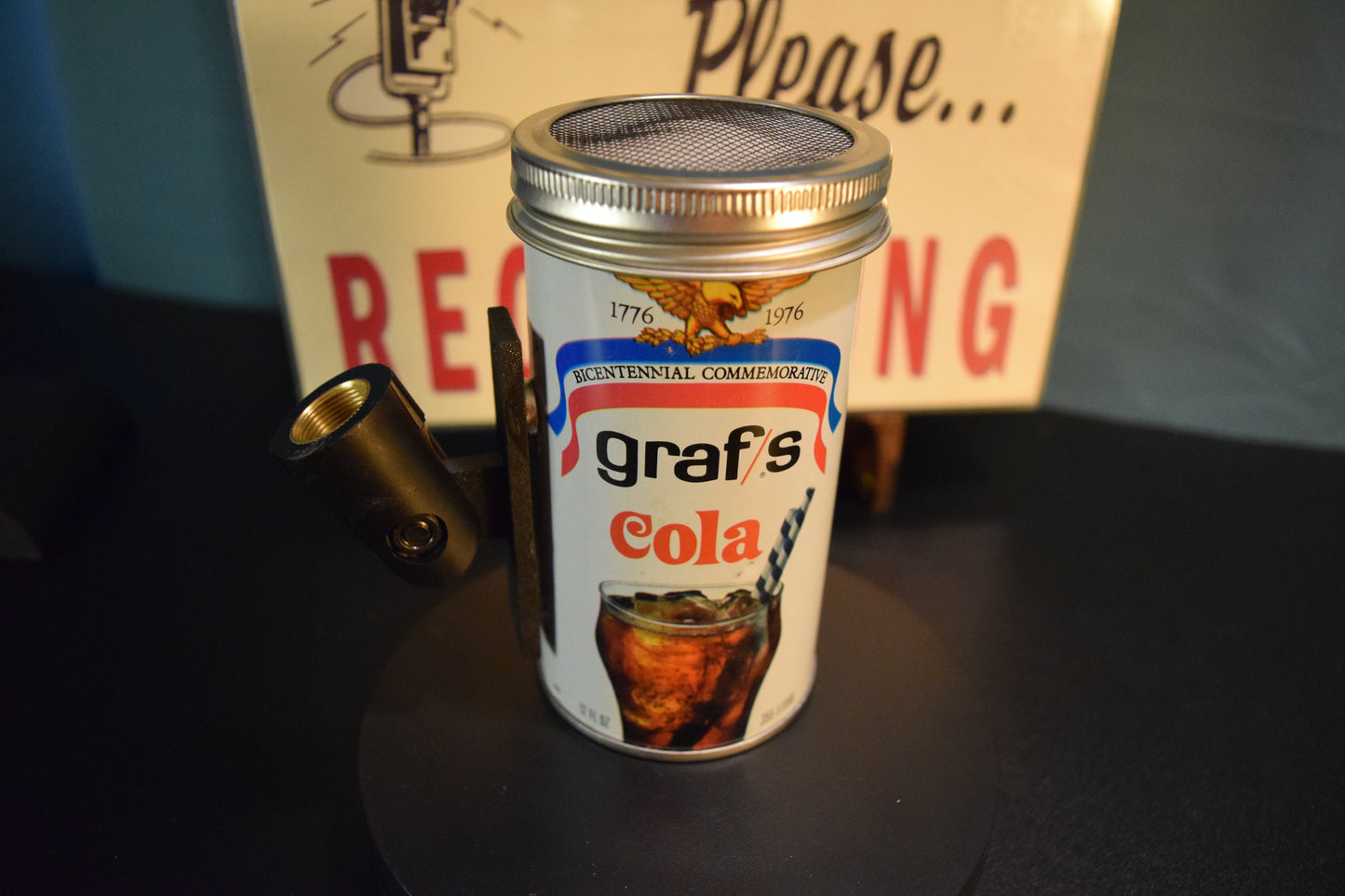 Lo Fi Soda Can Microphone - Graf's Cola, Wright Brothers