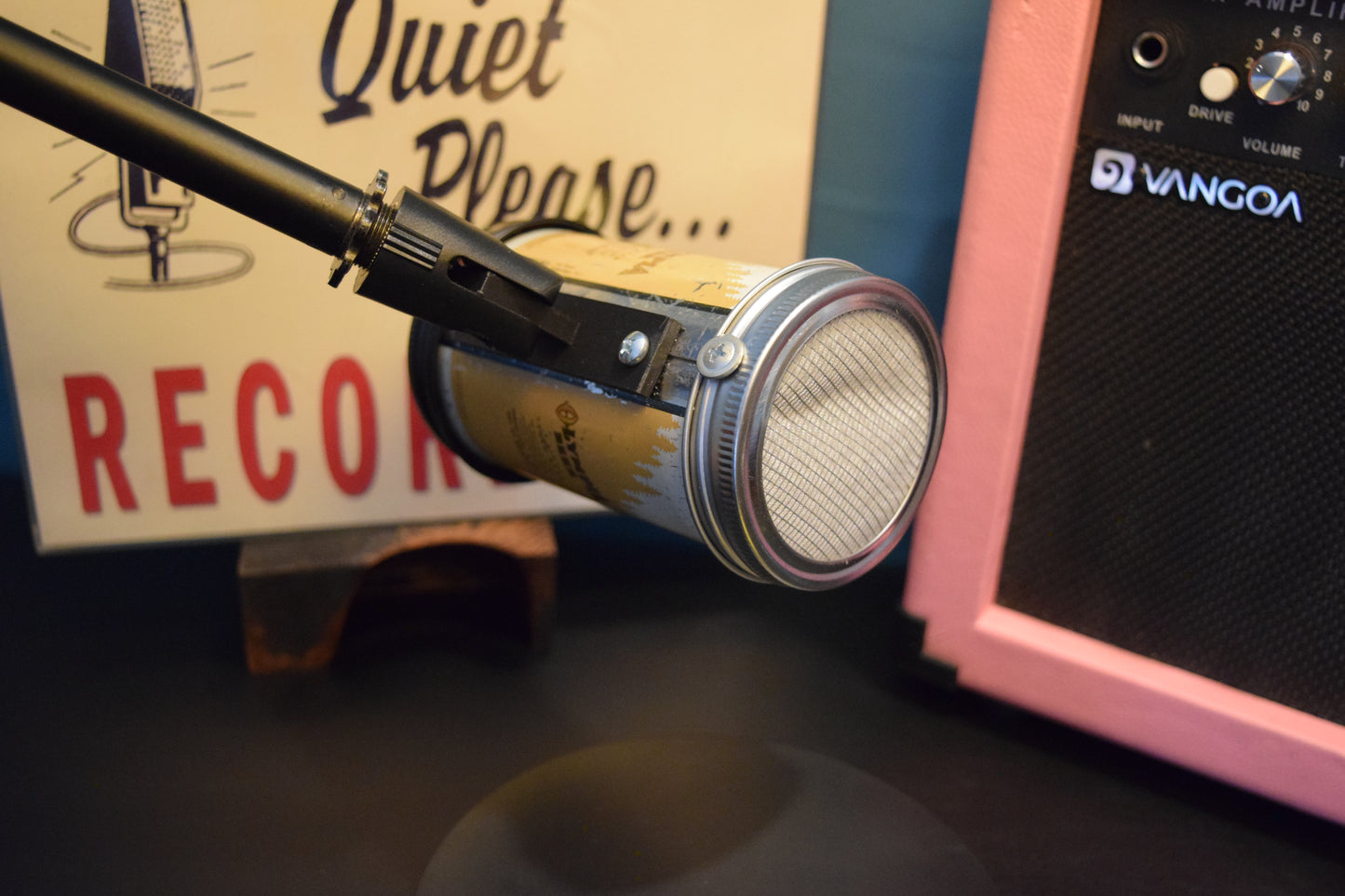 Lo Fi Beer Can Microphone - 1950s Boeing Wind Tunnel Olympia Beer