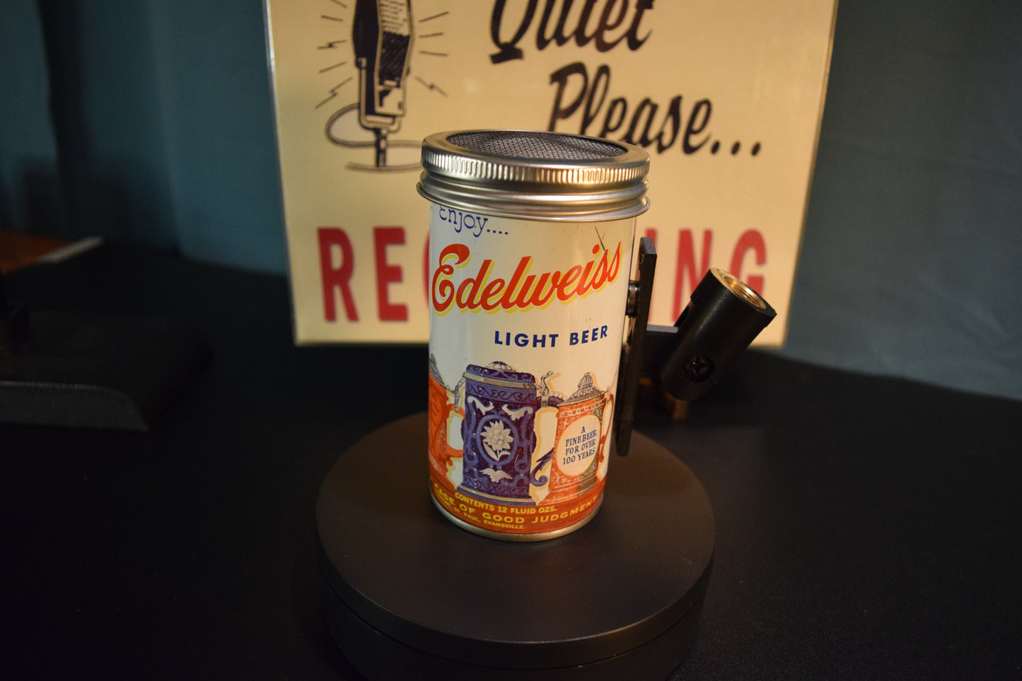 Lo Fi Beer Can Microphone - Edelweiss Beer Steins